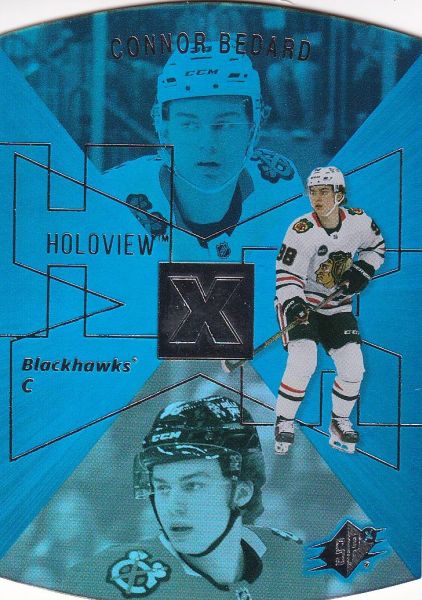 insert RC karta CONNOR BEDARD 23-24 Extended 97-98 SPx Holoview Retro číslo SPX-33